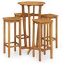 Voir la diapositive 2 : VIDAXL Ensemble de bar de jardin 5 pcs bois d'acacia solide