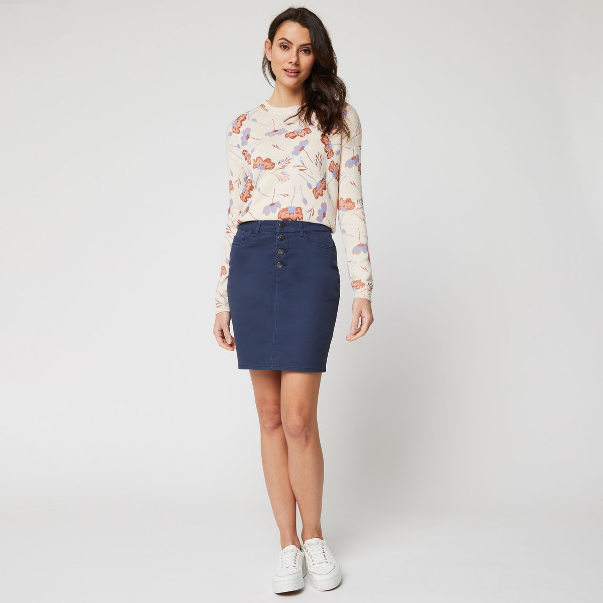 INEXTENSO Jupe marine femme