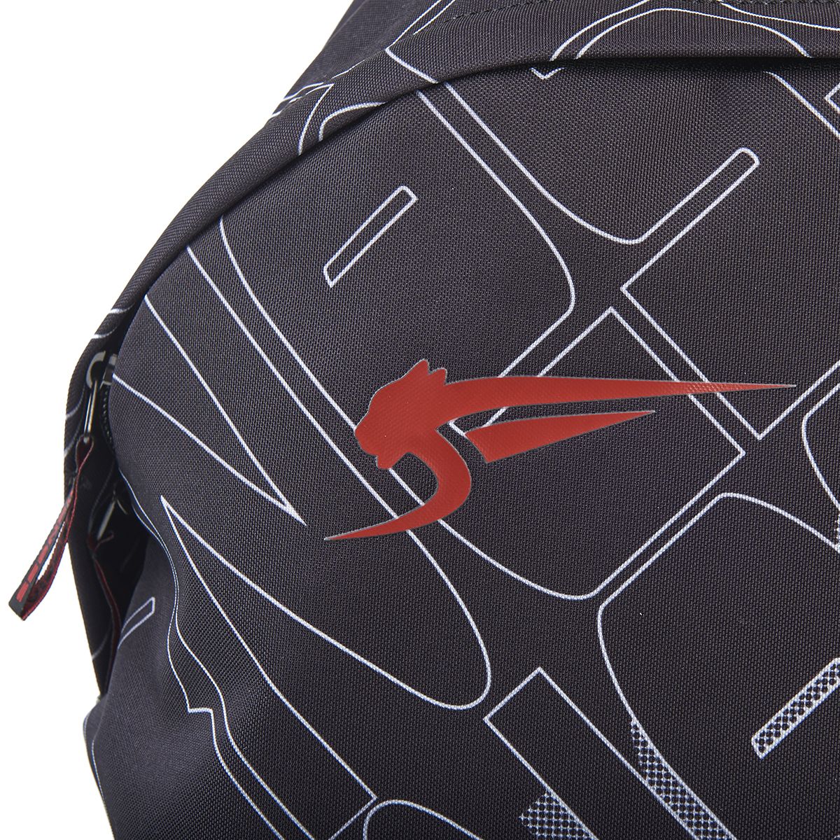 AIRNESS Sac à dos 1 compartiment noir et rouge