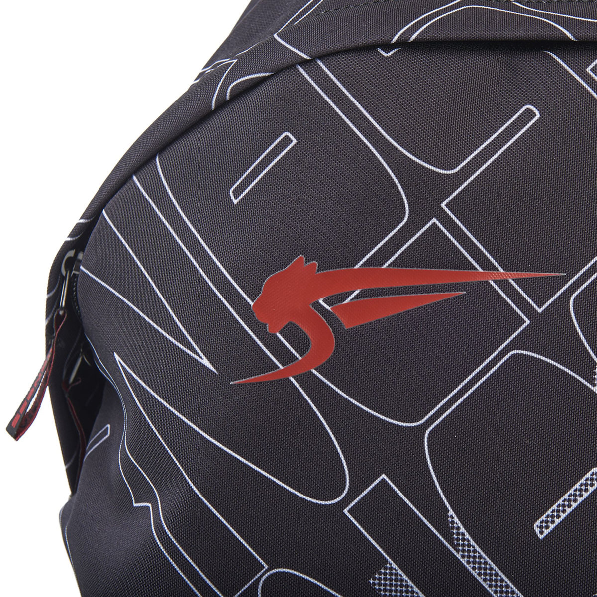AIRNESS Sac à dos 1 compartiment noir et rouge