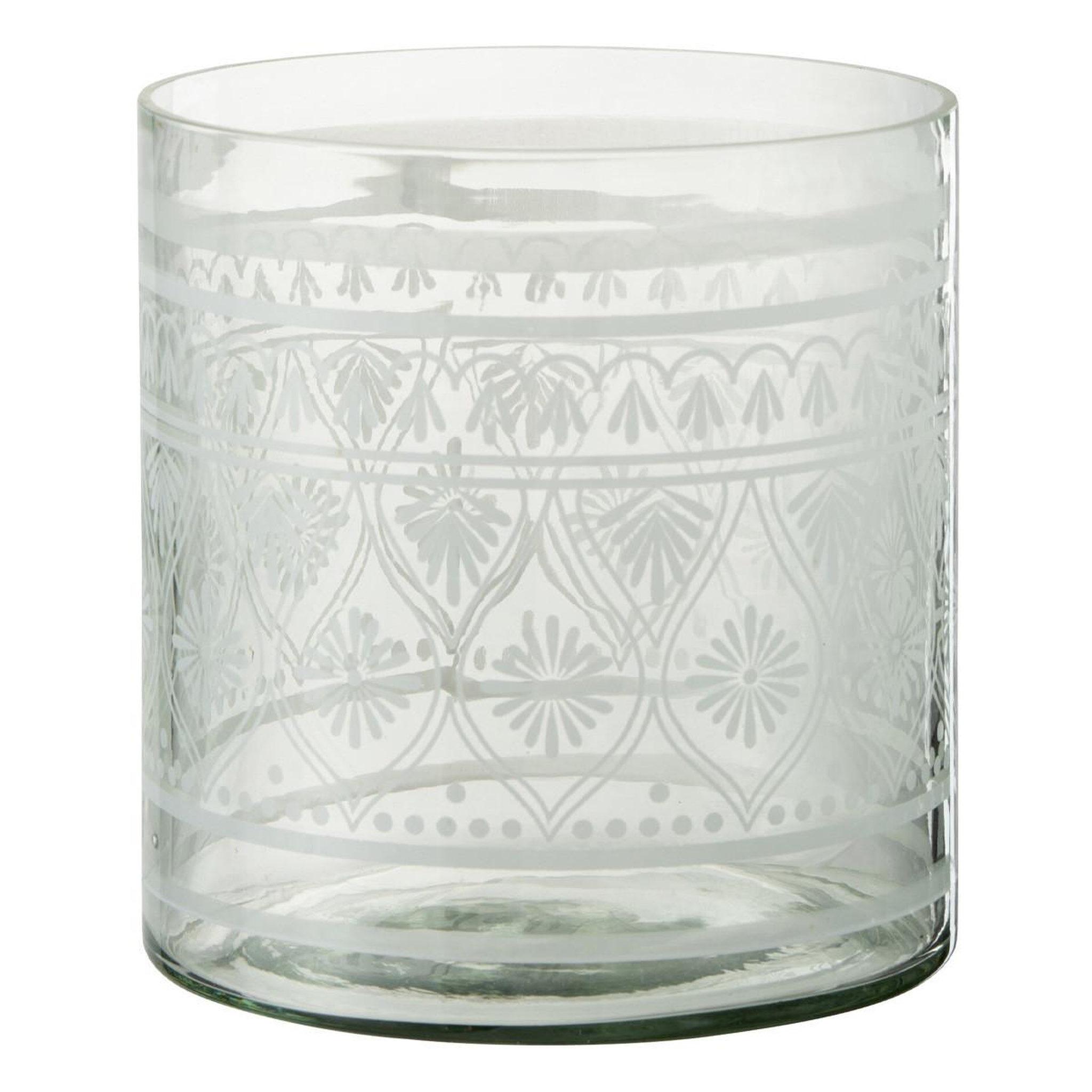 J-LINE Photophore Design  Verre Motifs  16cm Transparent