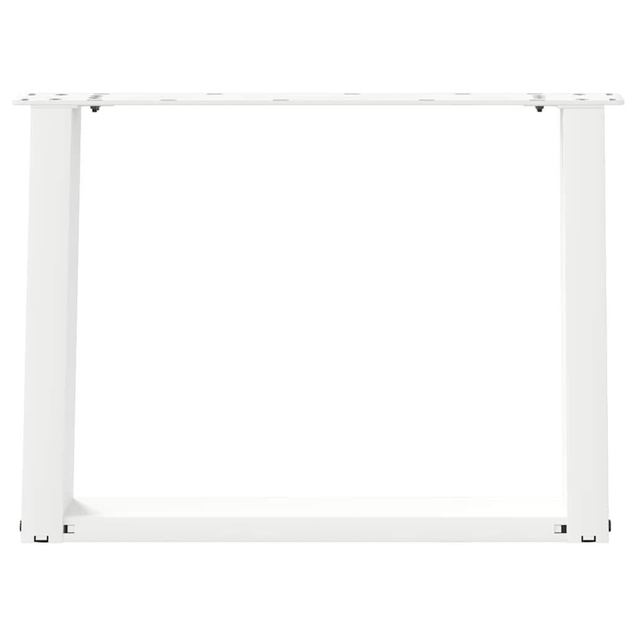 Voir la diapositive 5 : VIDAXL Pieds de table basse forme de U 2 pcs blanc 60x(42-43) cm acier