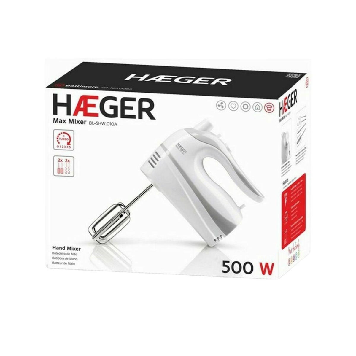 HAGER Batteur Haeger 5608475014888 blanc