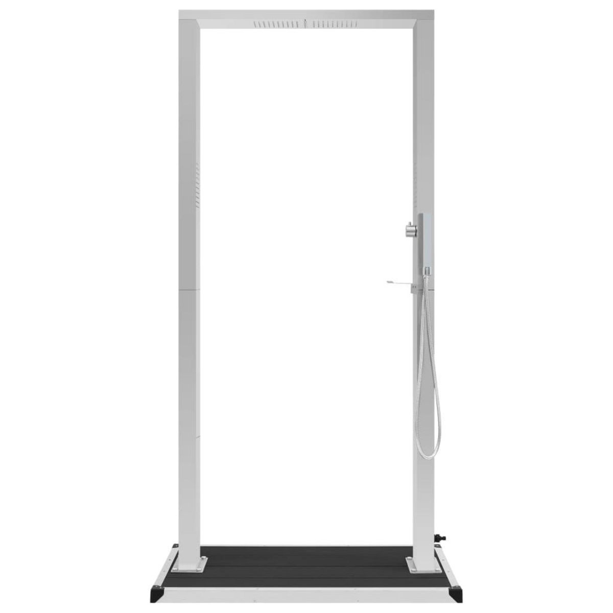 VIDAXL Douche d'exterieur avec receveur WPC Acier inoxydable