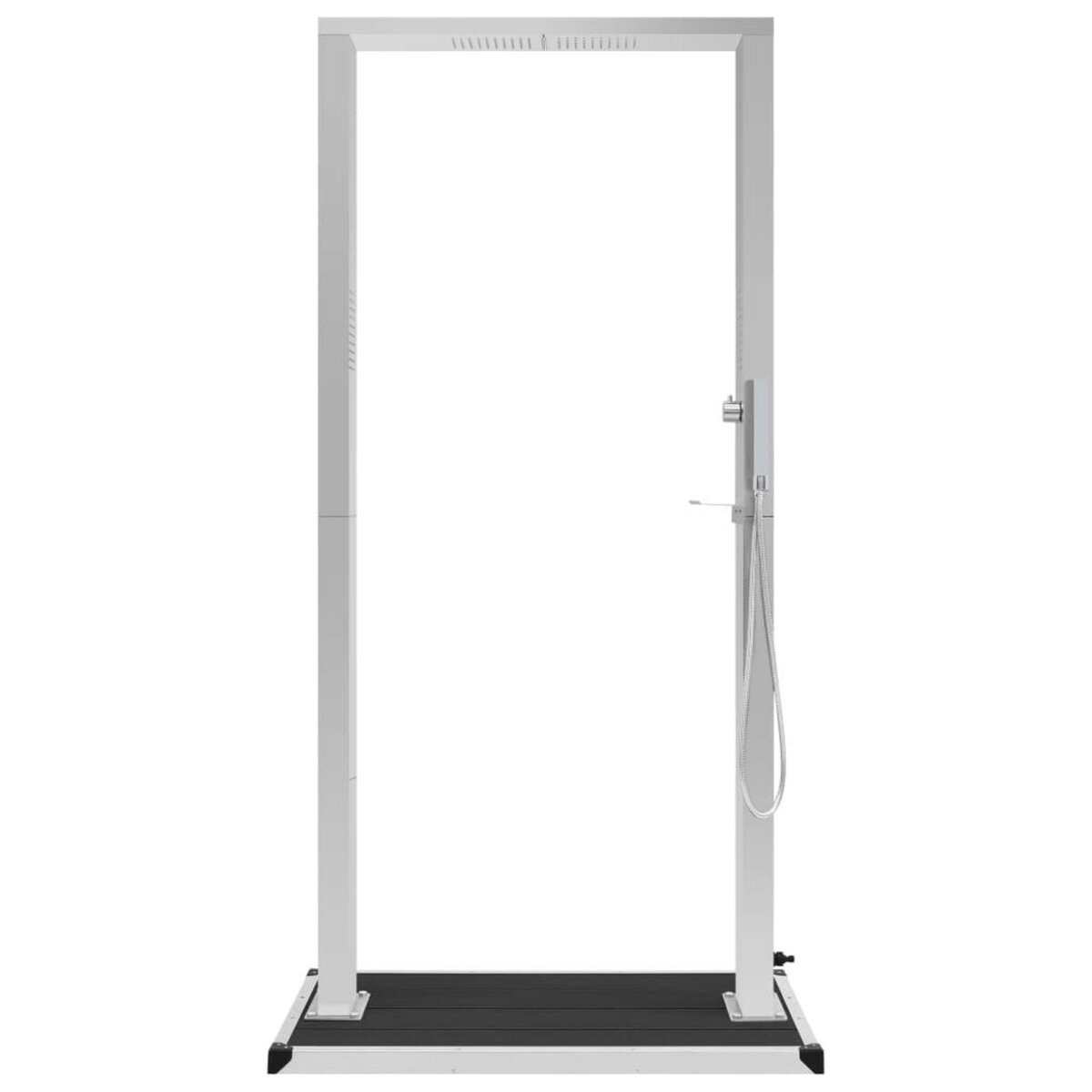 VIDAXL Douche d'exterieur avec receveur WPC Acier inoxydable