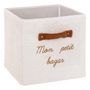 Voir la diapositive 3 : ATMOSPHERA Lot de 2 boîtes de rangement en bouclette MON PETIT BAZAR - L. 29 x l. 29 x H. 29 cm - Blanc