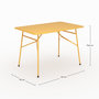 Voir la diapositive 4 : Rendez vous déco Table de jardin en metal jaune beurre 4 personnes-Yumi