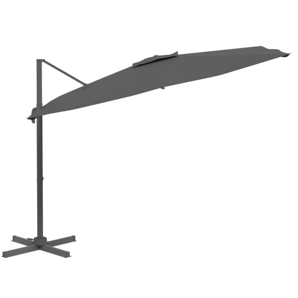 VIDAXL Parasol de jardin en porte-a-faux avec mat en aluminium