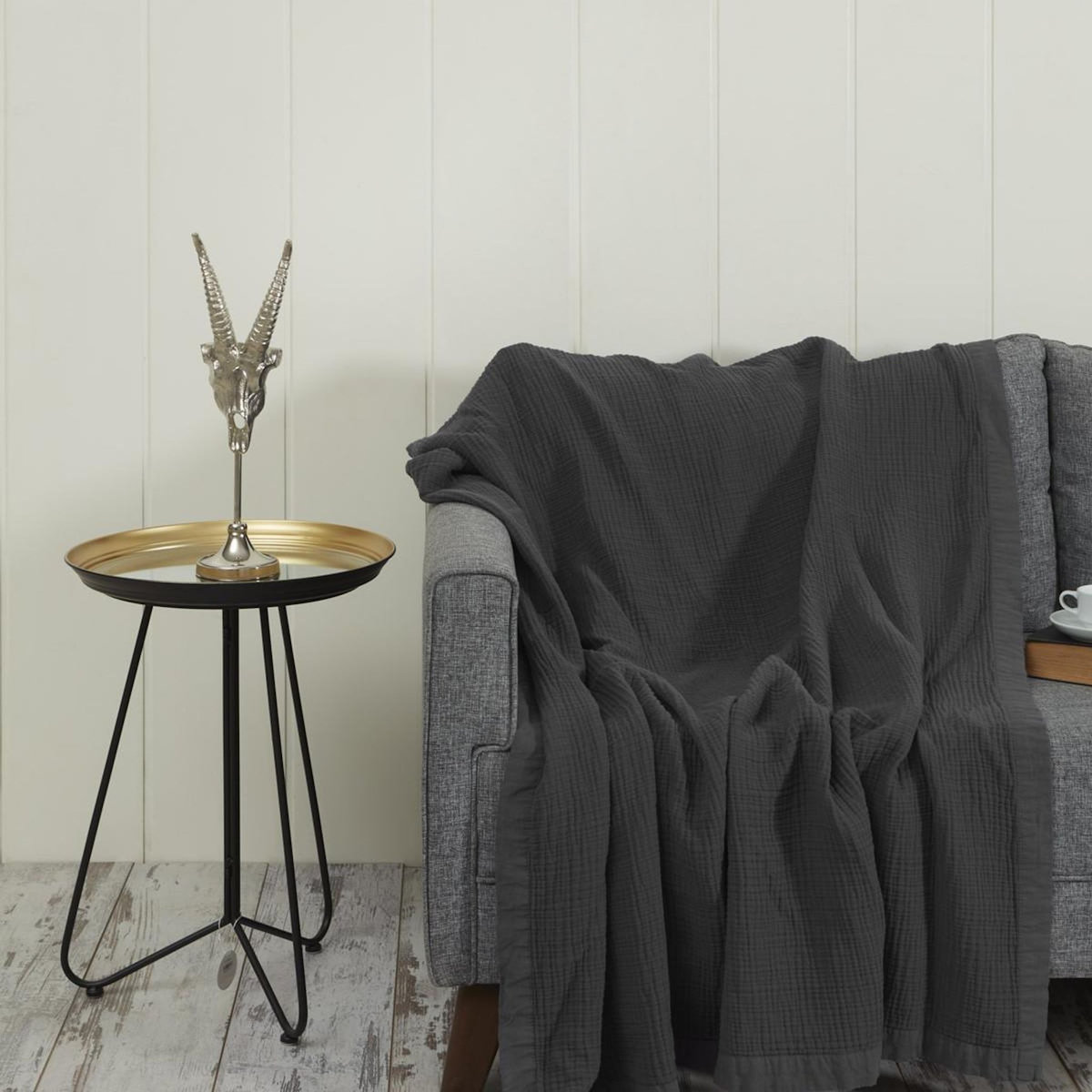 Sensei Maison Plaid gansé en gaze de coton LOFT - 130x170 cm