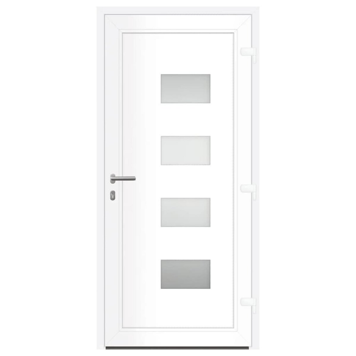 VIDAXL Porte d'entree Blanc 100x210 cm Aluminium et PVC