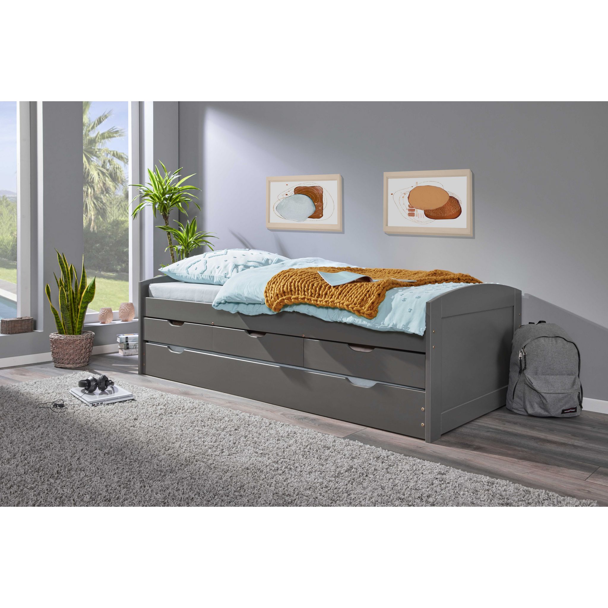 Lit gigogne 2 couchages 90x200 cm + 3 tiroirs ULLI