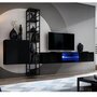 Paris Prix Ensemble Meuble TV Design  Switch VI  270cm Gris & Noir