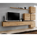 Paris Prix Meuble TV Mural Design  Switch IX  310cm Naturel