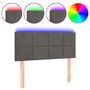 Voir la diapositive 2 : VIDAXL Tete de lit a LED Gris fonce 90x5x78/88 cm Velours