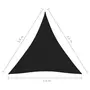 VIDAXL Voile de parasol tissu oxford triangulaire 3,6x3,6x3,6 m noir