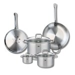 ELO Ensemble de 2 Poêles de cuisson 28 et 32 cm et 3 faitouts 12, 20 et 26 cm Elo Profi Citrin