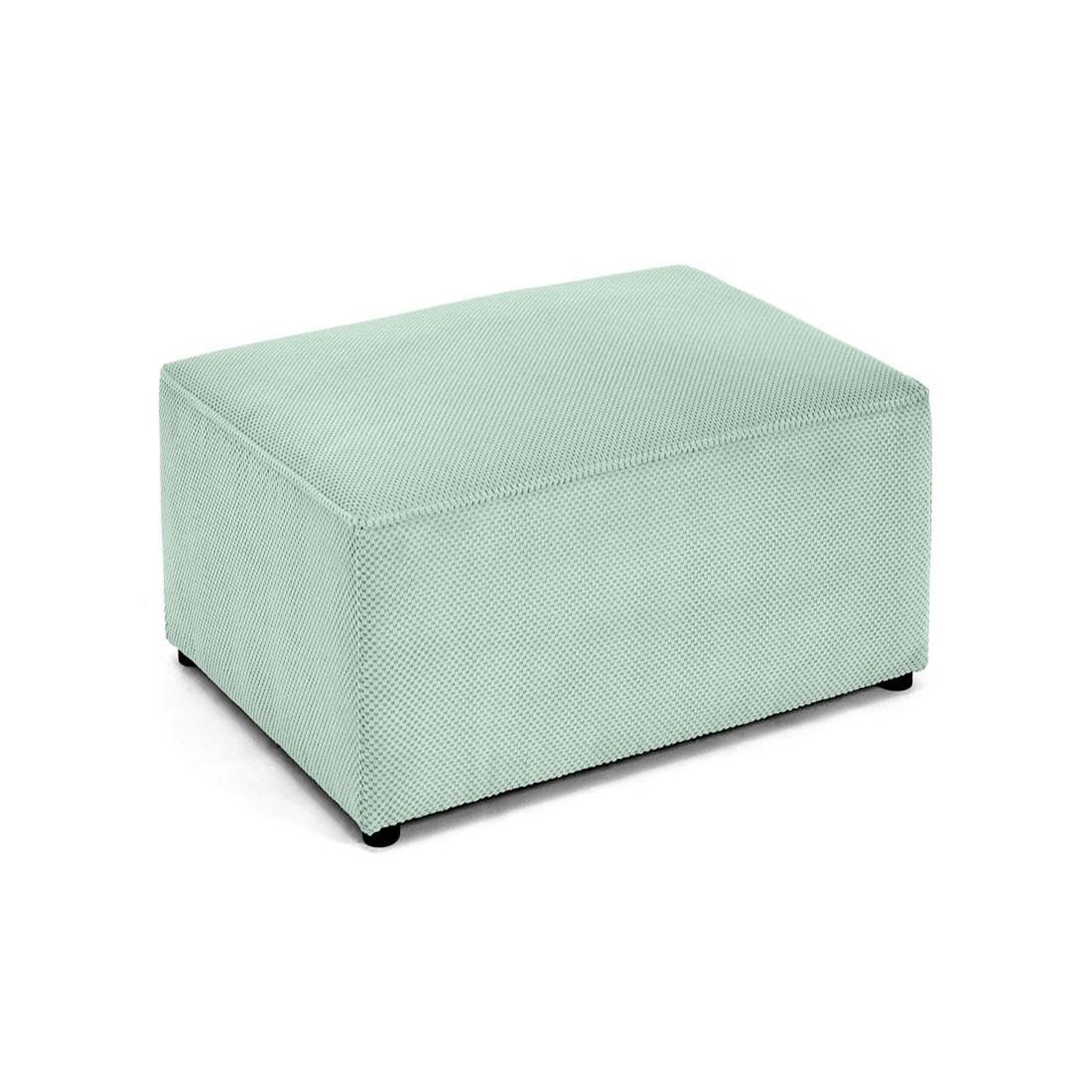 Voir la diapositive 2 : BEST MOBILIER Topaze - pouf - en velours texturé