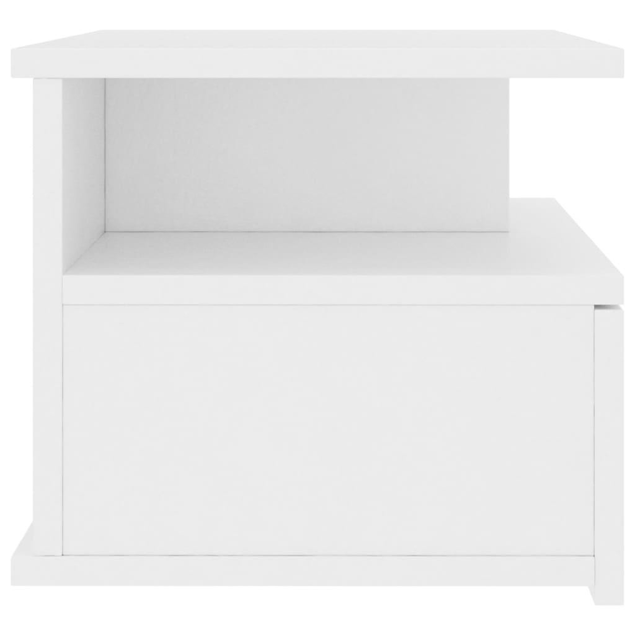 Voir la diapositive 5 : VIDAXL 800406 Tables de chevet flottantes 2 pcs Blanc Bois ingenierie
