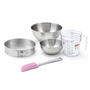 Voir la diapositive 1 : ZENKER Set de 5 ustensiles de pâtisserie moule à gâteaux bol spatule pâtisserie et verre doseur Zenker Silver