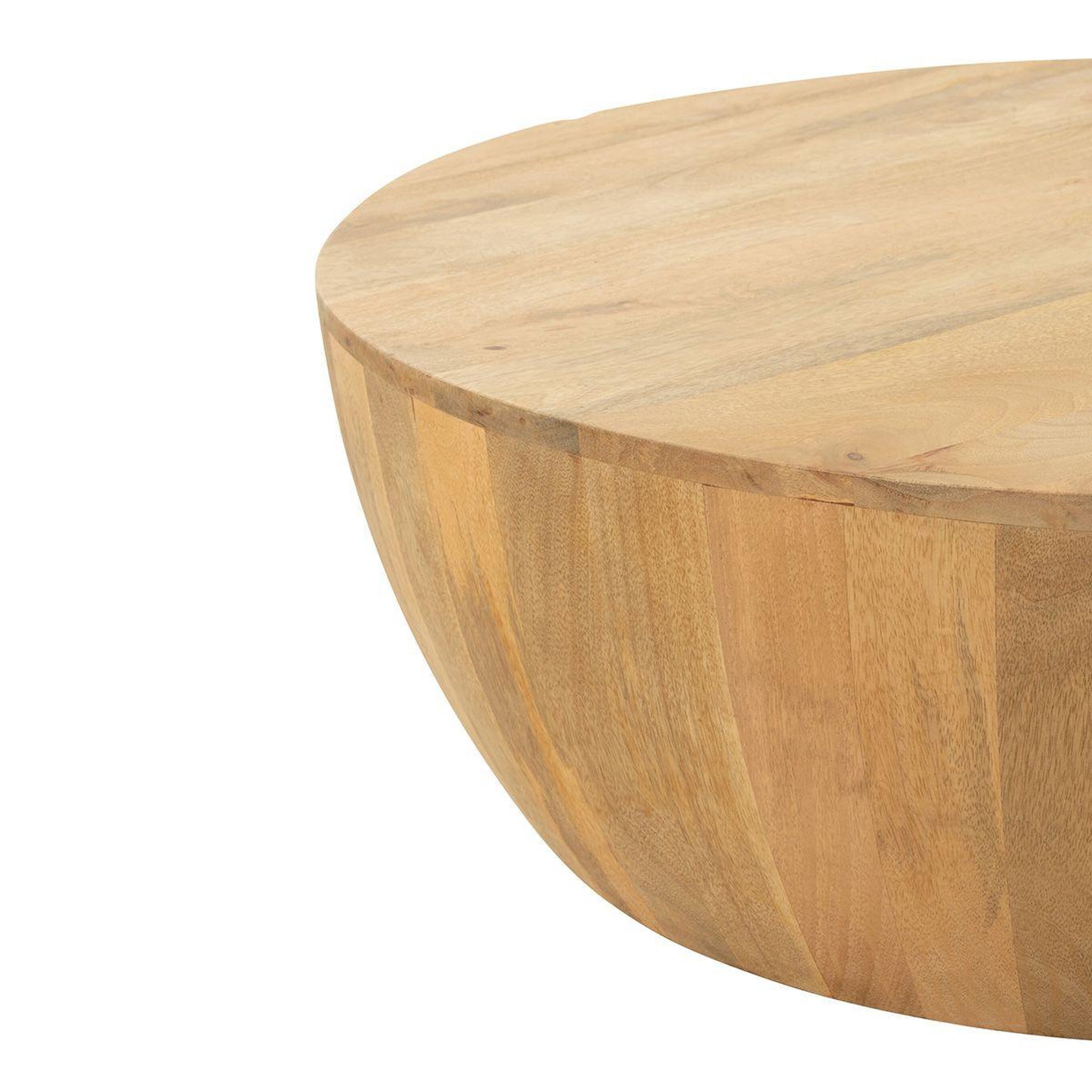 Voir la diapositive 2 : J-LINE Table basse en bois  camille  88cm naturel