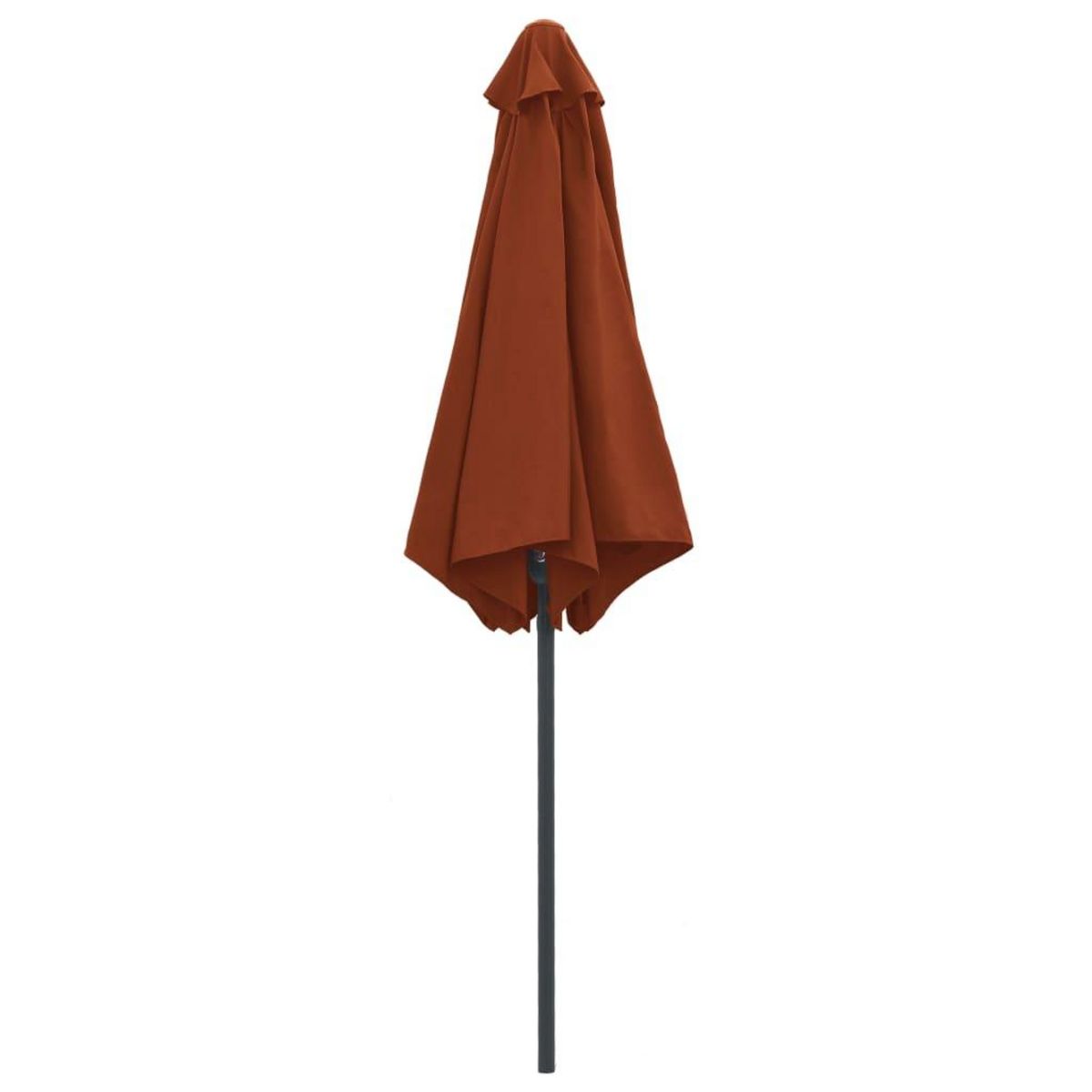 VIDAXL Parasol de jardin et mat en aluminium 270x246 cm Terre cuite