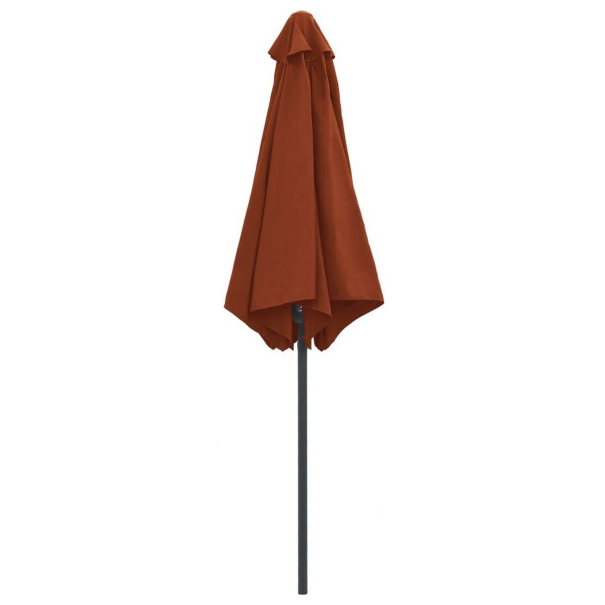 VIDAXL Parasol de jardin et mat en aluminium 270x246 cm Terre cuite