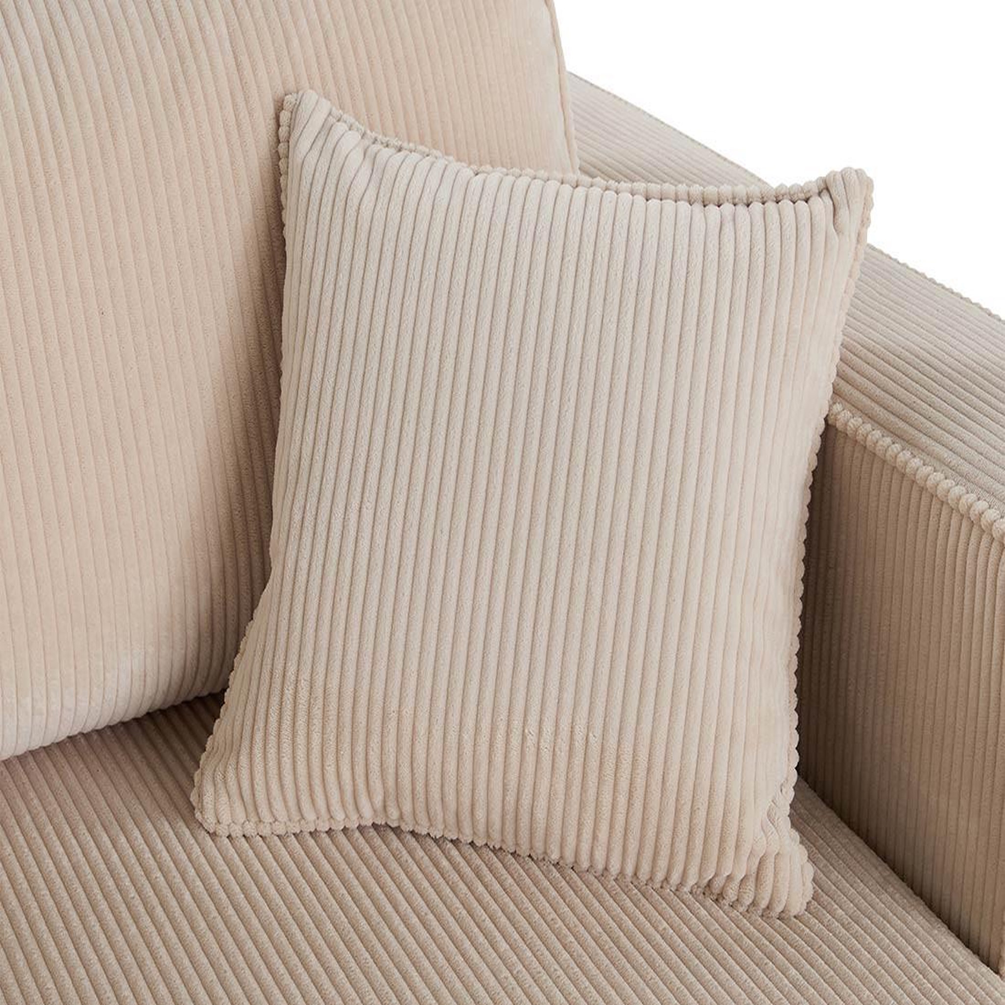 Voir la diapositive 5 : BEST MOBILIER Topaze - canapé droit 4 places avec double méridienne - assise profonde - en velours côtelé