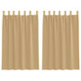 Voir la diapositive 2 : VIDAXL Rideaux en voile avec passe-tringles 2 pcs sable