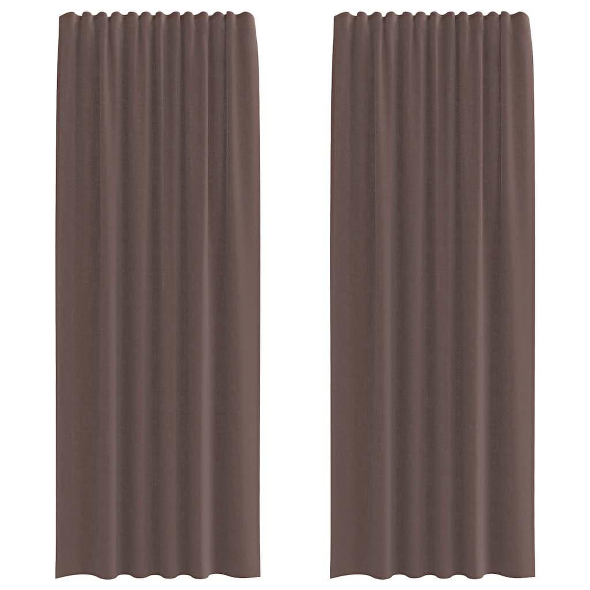 Voir la diapositive 2 : VIDAXL Rideaux en voile avec passants 2 pcs marron