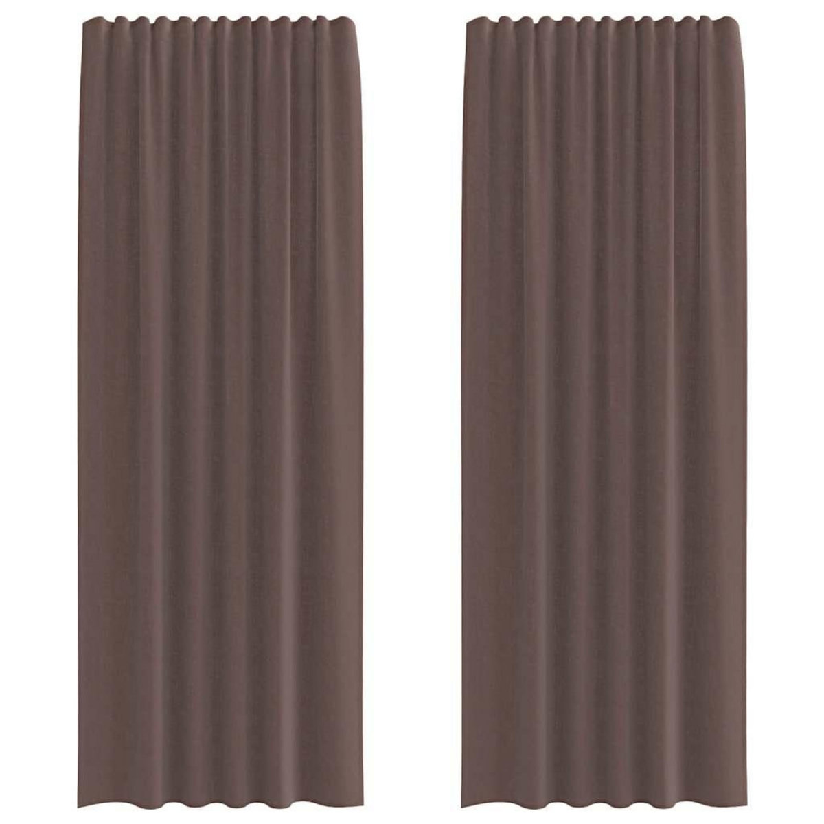 VIDAXL Rideaux en voile avec passants 2 pcs marron
