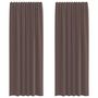 Voir la diapositive 2 : VIDAXL Rideaux en voile avec passants 2 pcs marron
