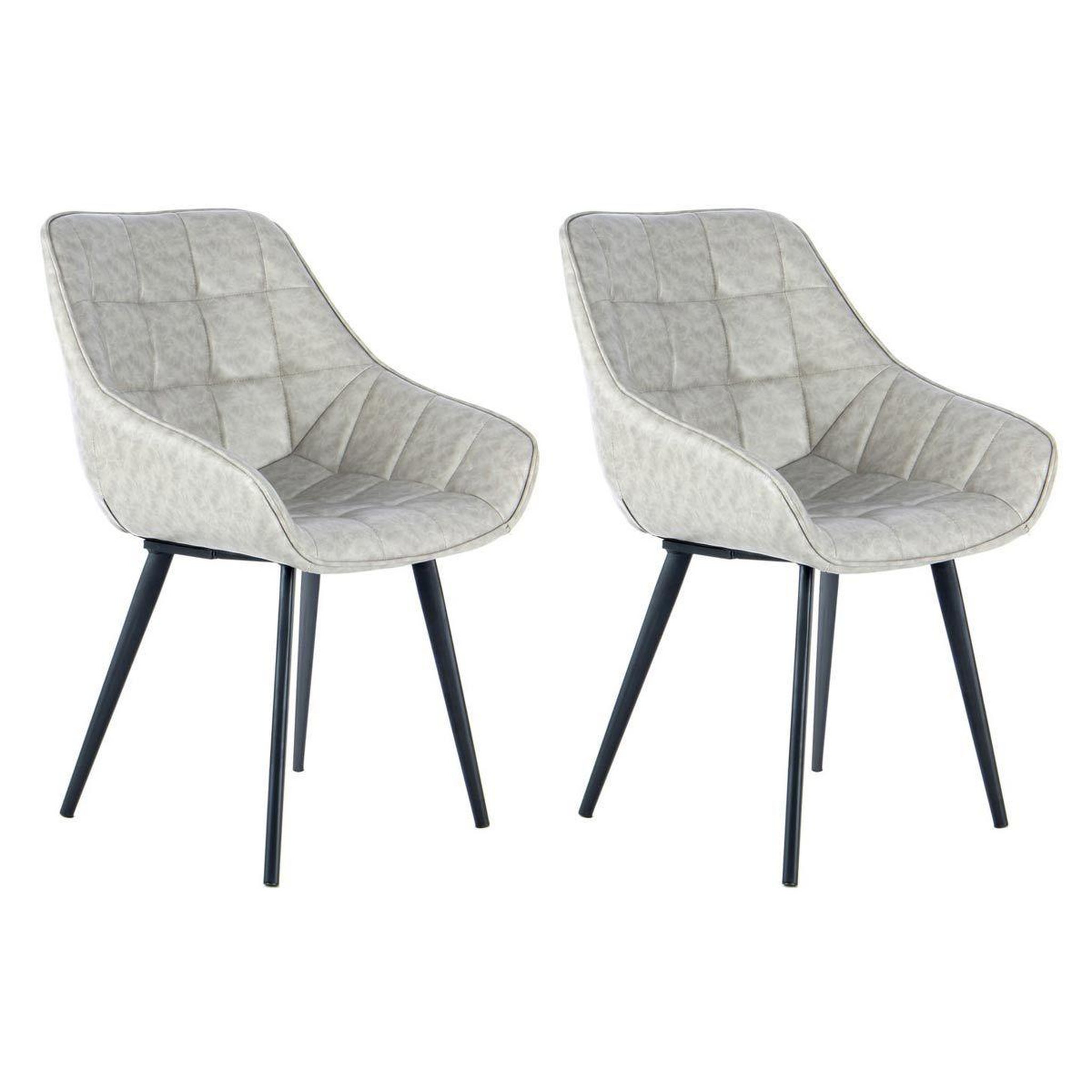 Paris Prix Lot de 2 chaises rétro  demi  88cm gris & noir