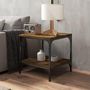 Voir la diapositive 3 : VIDAXL Table d'appoint Chene fume 40x40x40 cm Bois d'ingenierie