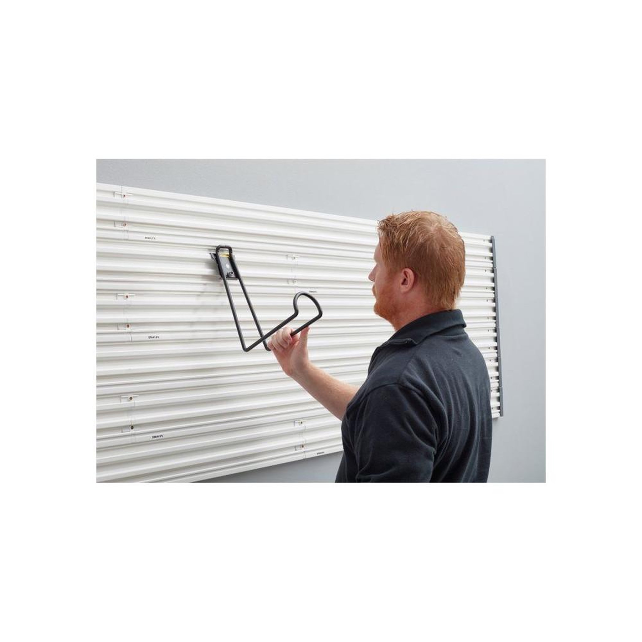 Voir la diapositive 6 : Stanley Crochet pour échelle trackwall en acier, fixation murale pivotante, crochet en u courbé, charge 22,5 kg