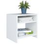 Voir la diapositive 3 : VIDAXL Tables de chevet 2 pcs Blanc 40x30x40 cm Bois d'ingenierie