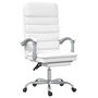 Voir la diapositive 2 : VIDAXL Fauteuil de massage inclinable de bureau Blanc Similicuir