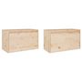 Voir la diapositive 5 : VIDAXL Armoires murales 2 pcs 60x30x35 cm Bois de pin massif