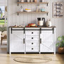 Voir la diapositive 4 : MERAX Buffet 2 porte(s) 4 tiroir(s) - 137 cm blanc mdf