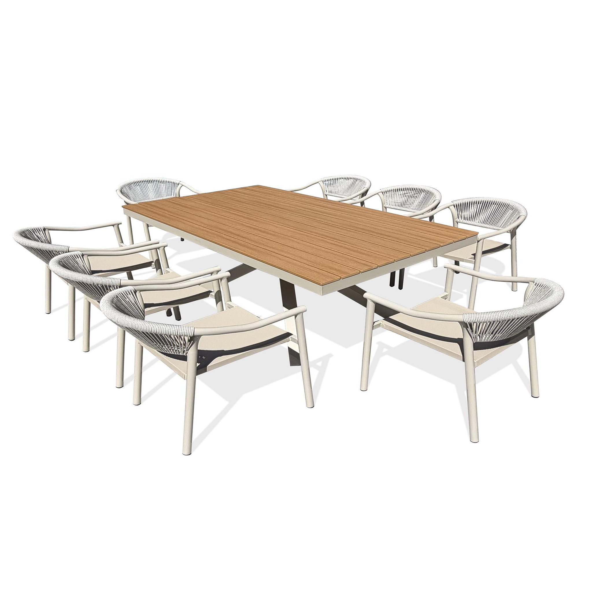Voir la diapositive 1 : DCB GARDEN Ensemble repas de jardin en aluminium