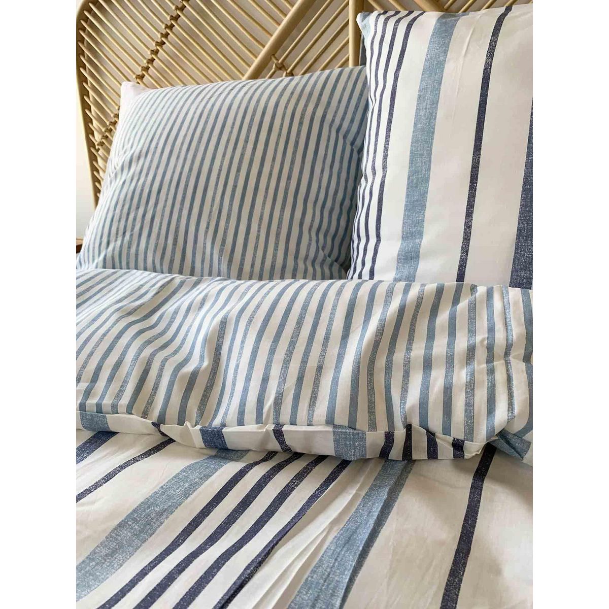 Home collection Parure housse de couette 100% coton lyocell 57fils calanque