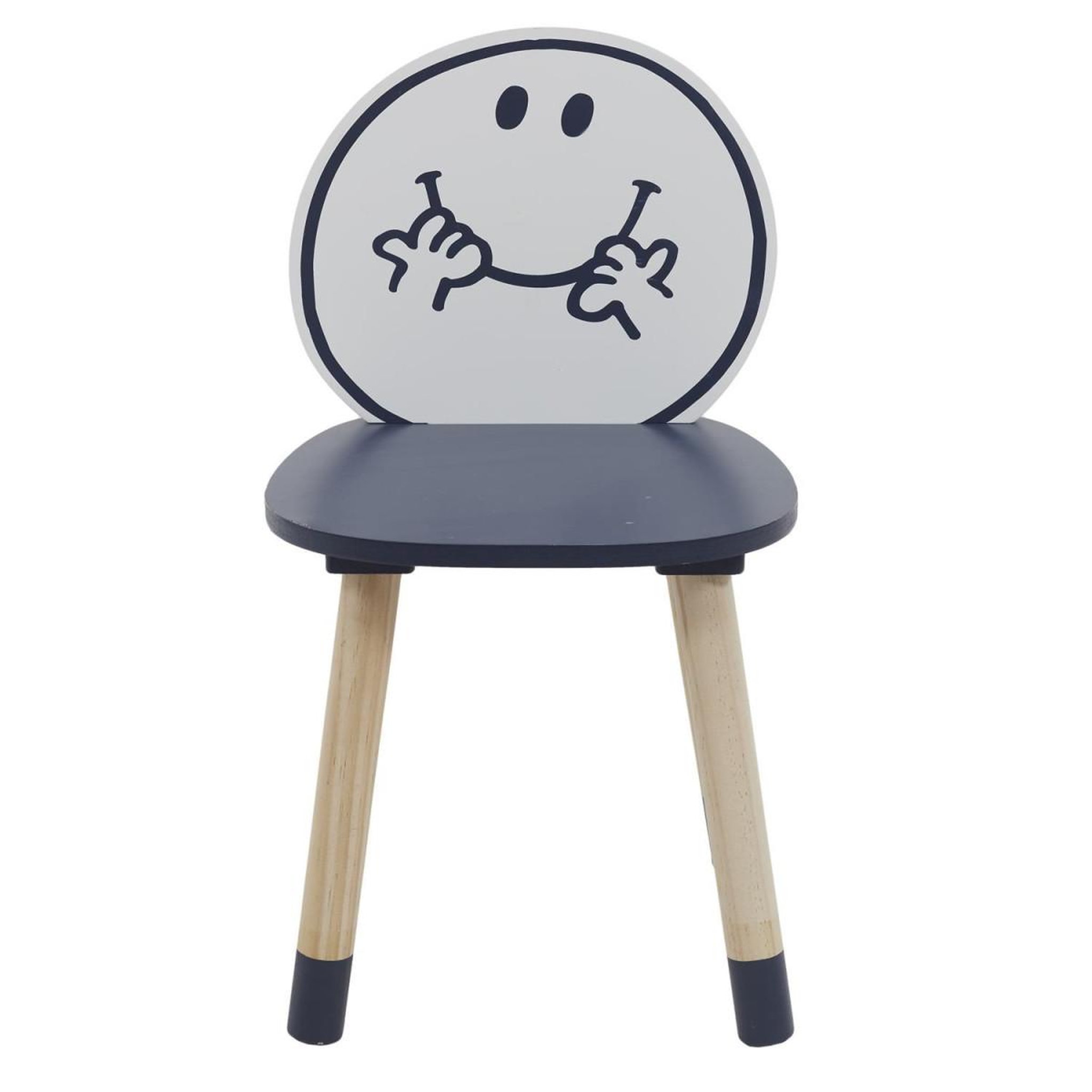 Voir la diapositive 2 : The Home Deco Factory Chaise enfant  monsieur heureux  52cm bleu