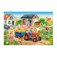 Ravensburger - Puzzle Enfant - Puzzle cadre 15 pièces - Tracteur à la ferme  - Fille ou garçon dès 3 ans - Puzzle de qualité supérieure fabriqué en