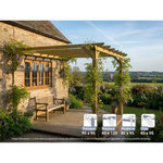 JARDIDECO Pergola adossée en bois massif Saint-Denis 420 x 300 cm  - Maderland