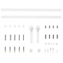 Voir la diapositive 4 : VIDAXL Kit de quincaillerie de porte coulissante 200 cm Acier Blanc