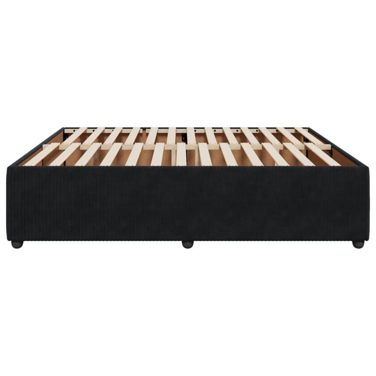 VIDAXL Cadre de lit sans matelas noir 180x200 cm velours