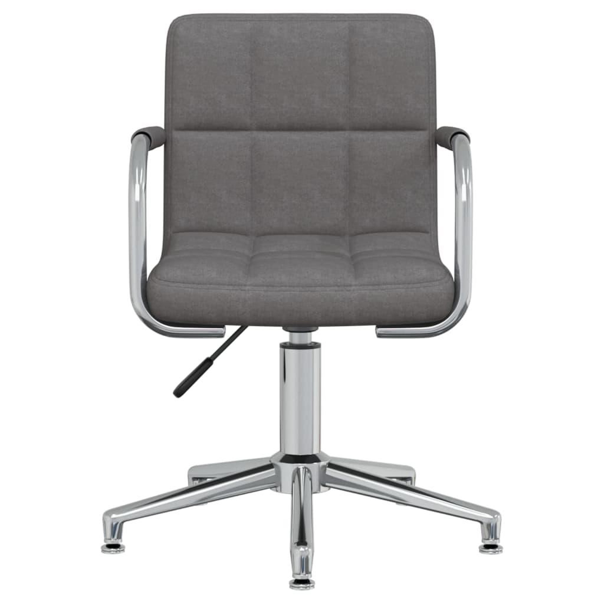 Voir la diapositive 2 : VIDAXL Chaise pivotante de salle a manger Gris fonce Tissu