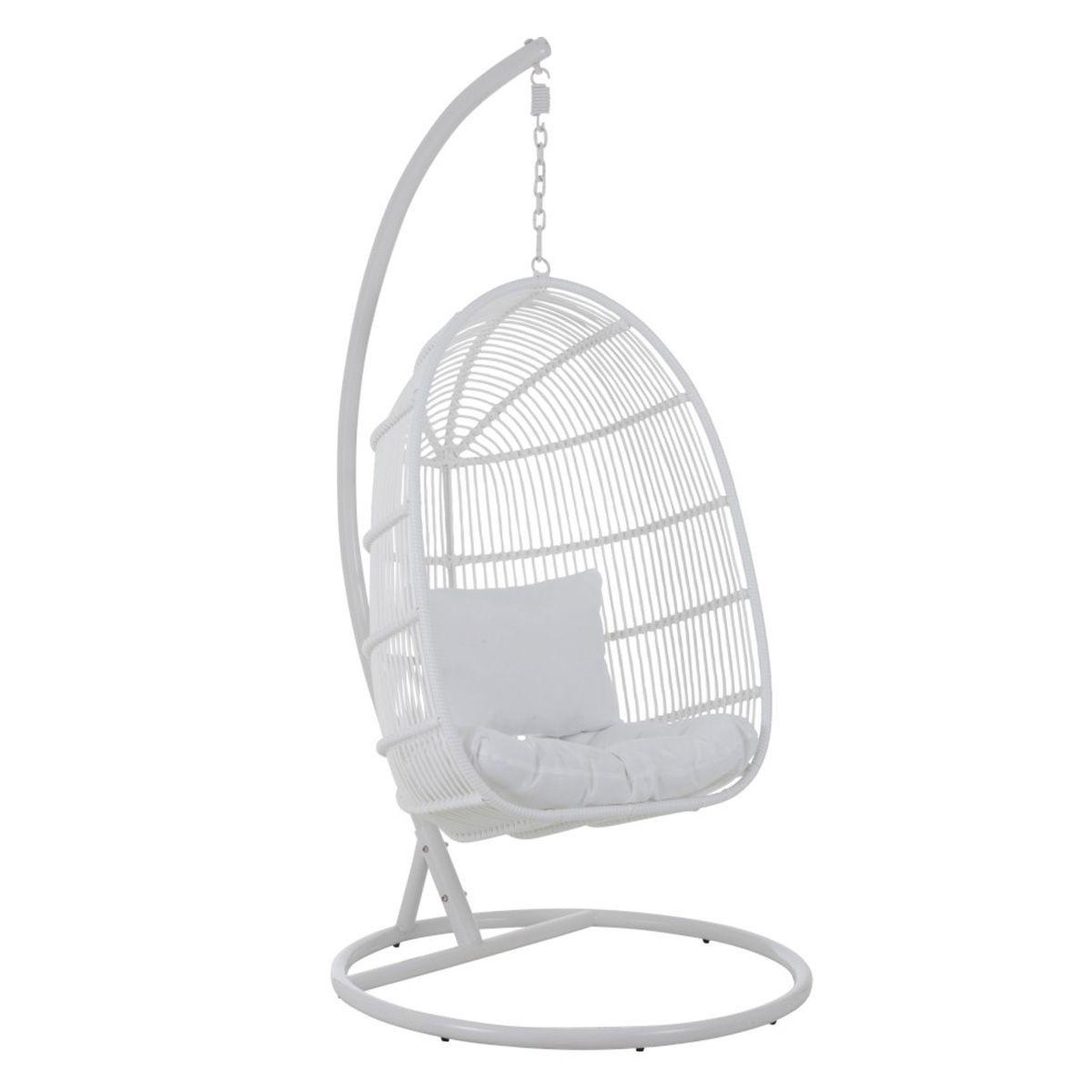 J-LINE Fauteuil suspendu ovale  aciera  193cm blanc