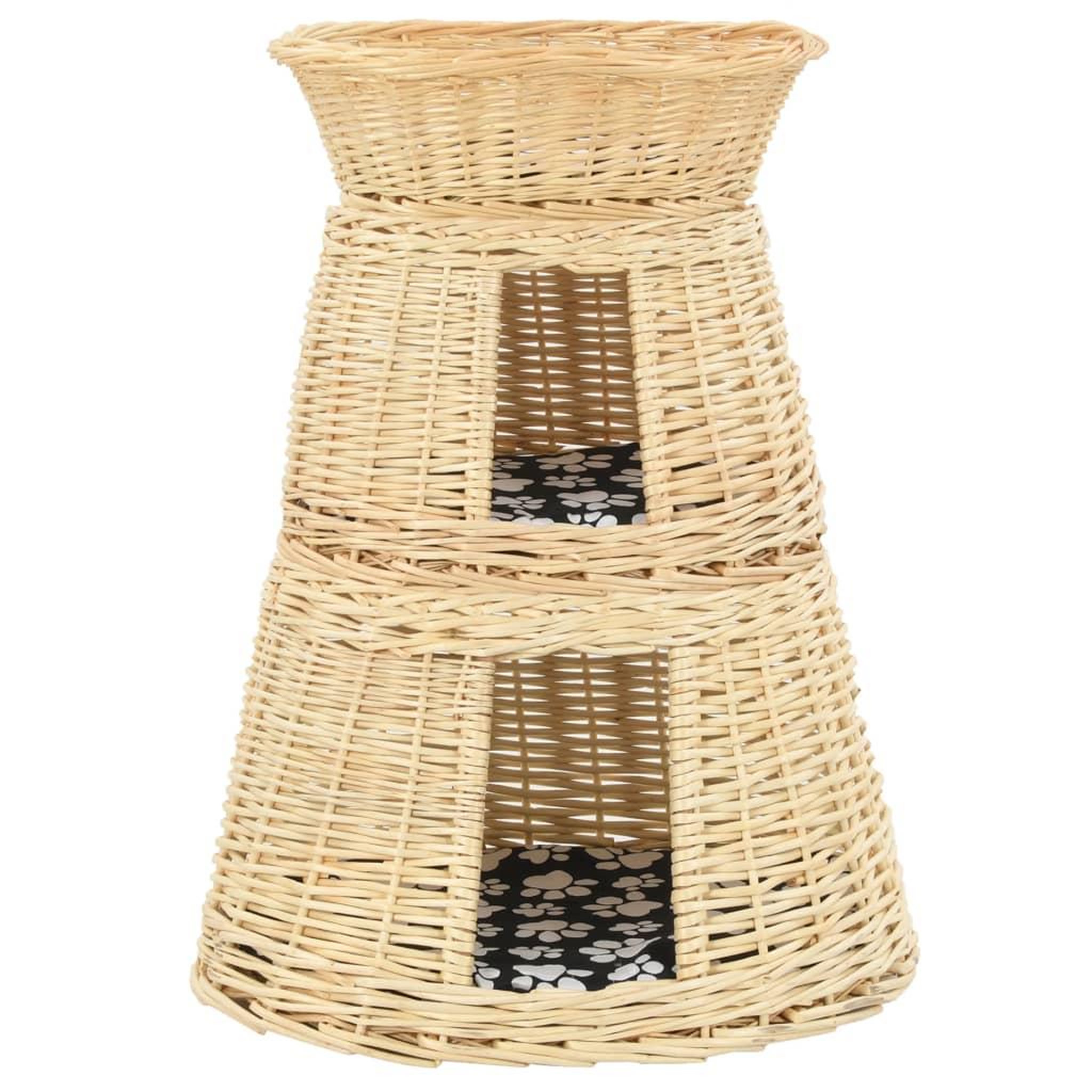 Voir la diapositive 3 : VIDAXL Ensemble de panier pour chats 3 pcs avec coussins 47x34x60 cm