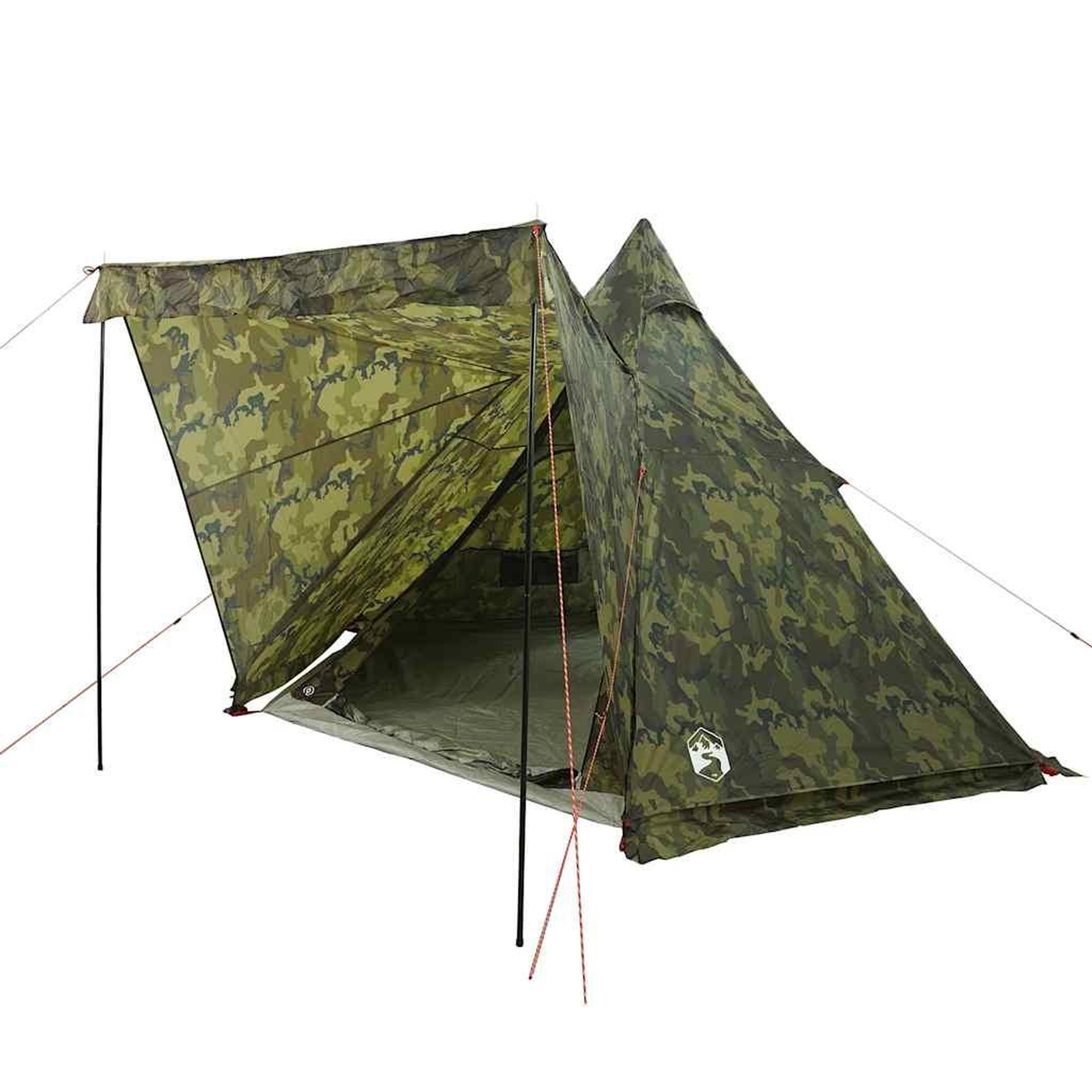 Voir la diapositive 3 : VIDAXL Tente familiale tipi 6 personnes camouflage impermeable