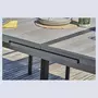 Table de jardin rectangulaire - 8/10 places - Aluminium et plateau céramique - Anthracite - OLHOS